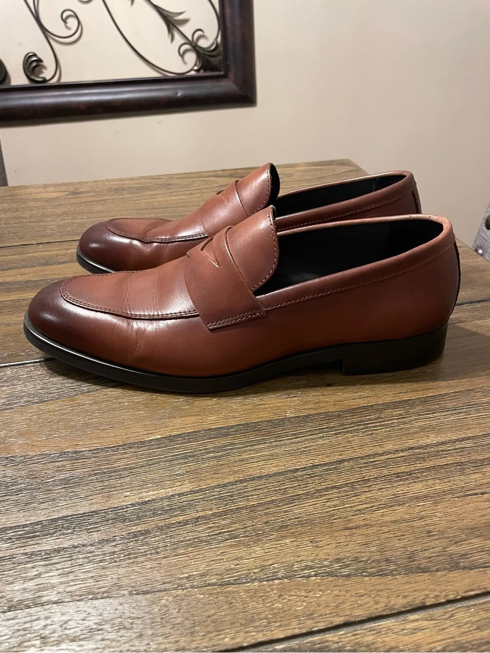 NORDSTROM Edward Comfortable Penny Brown Leather Loafers Men's Size 9.5 Classic